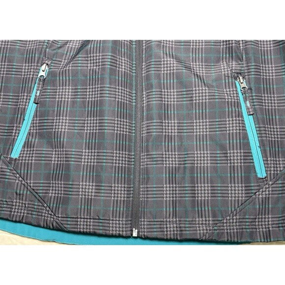 Free Country Women’s Rain Jacket | Teal And Gray Plaid | Women’s Size XL | - Picture 10 of 10
